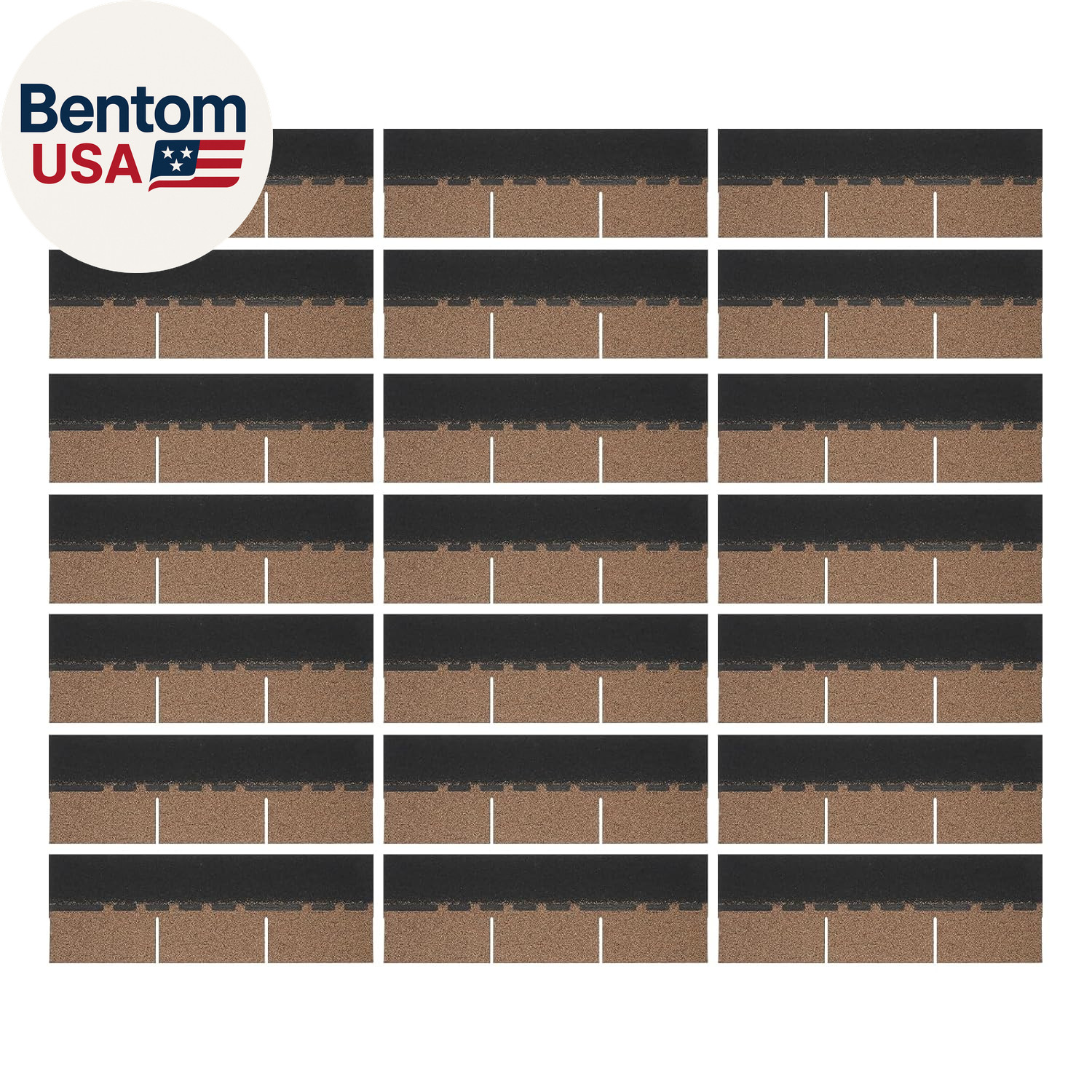 21Pcs Asphalt Roofing Shingles 39.37 x 13.11 Fiberglass Roof Tiles Gold