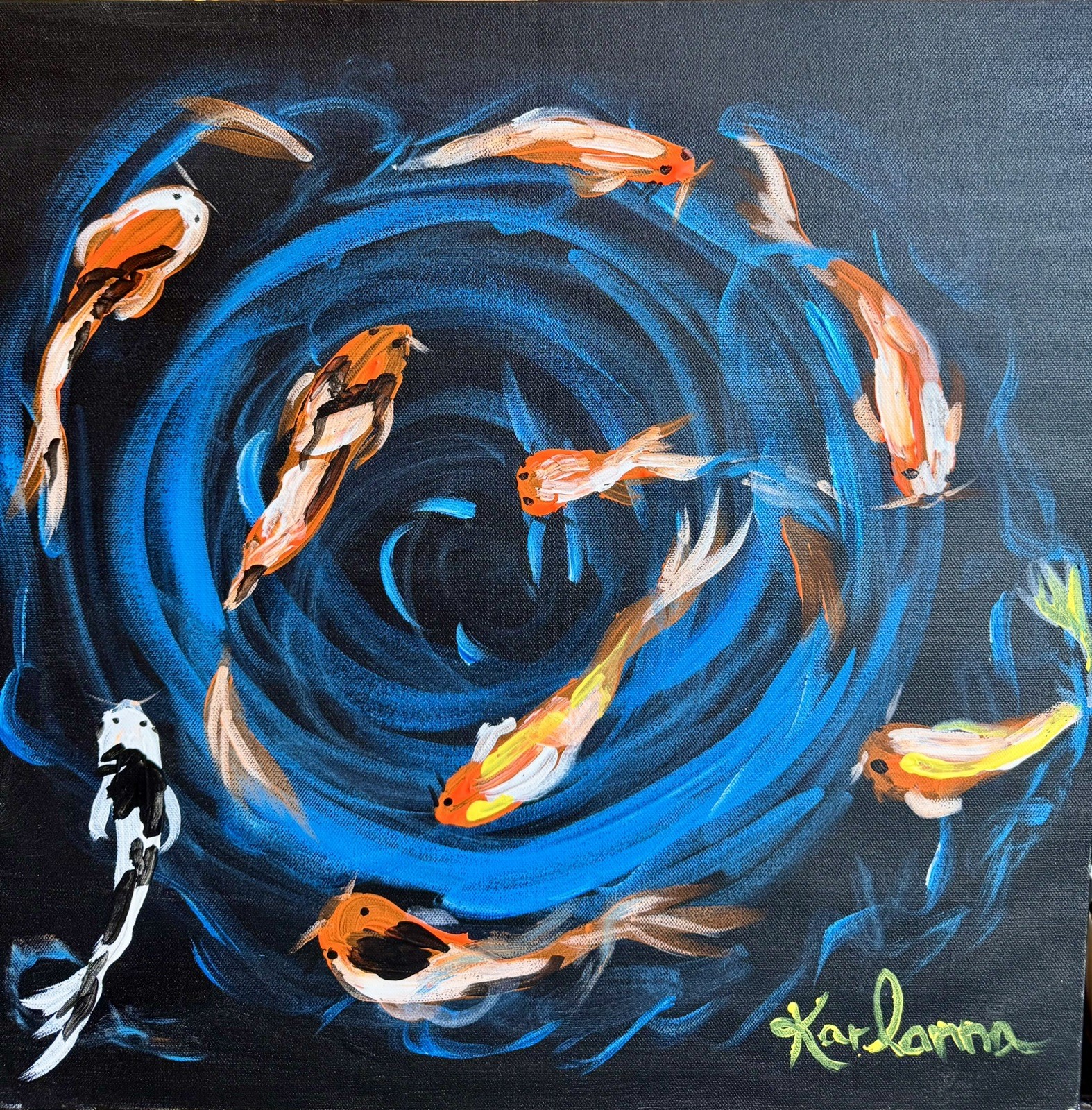 20 x 20”  Original Acrylic on Canvas Signed 1 of 1 Finished Painting 