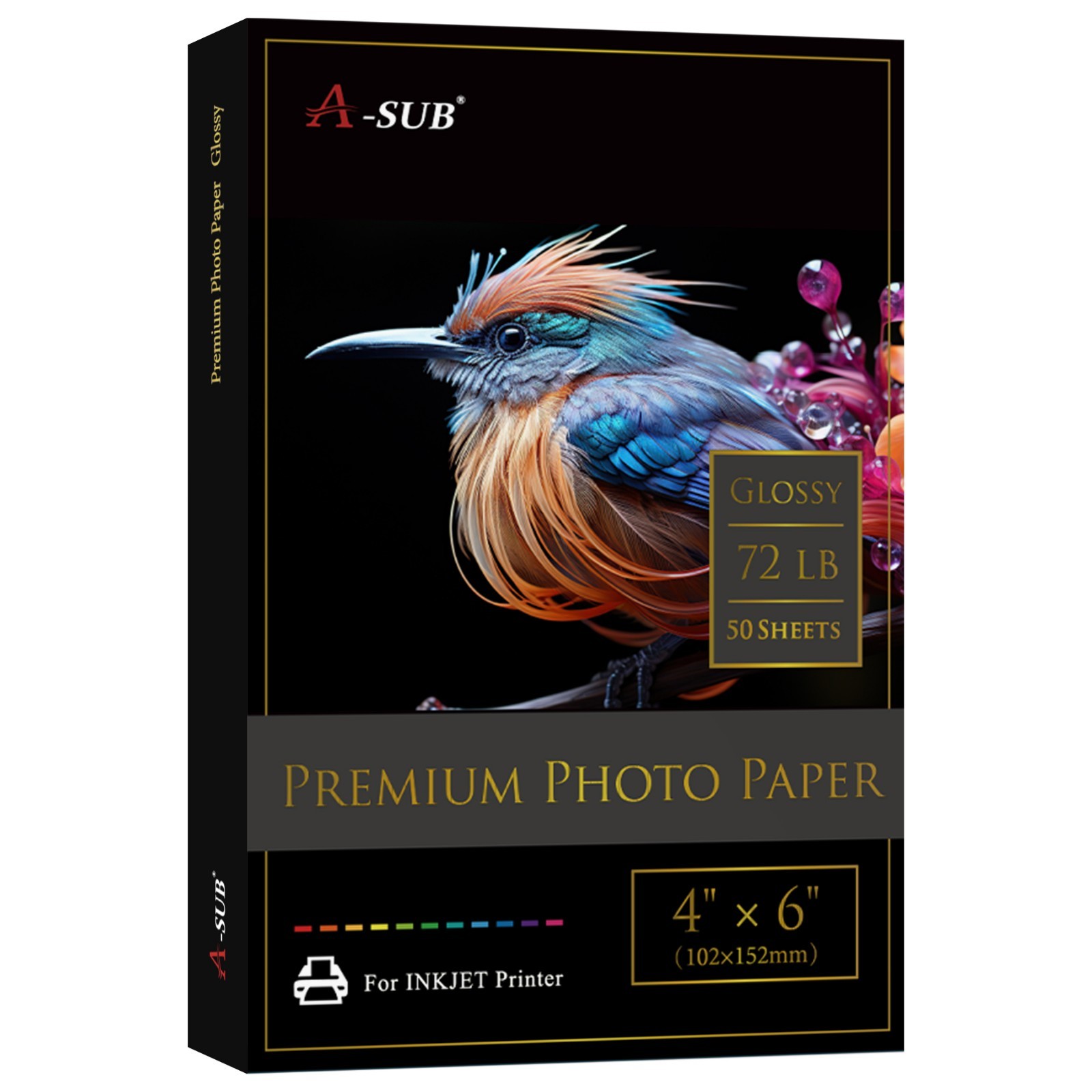 Lot A-SUB Premium Inkjet Glossy Photo Paper 72lb - 4x6 5x7 8.5x11 11x17 13x19 Lot A-SUB Premium Inkjet Glossy Photo Paper 72lb - 4x6 5x7 8.5x11 11x17 13x19