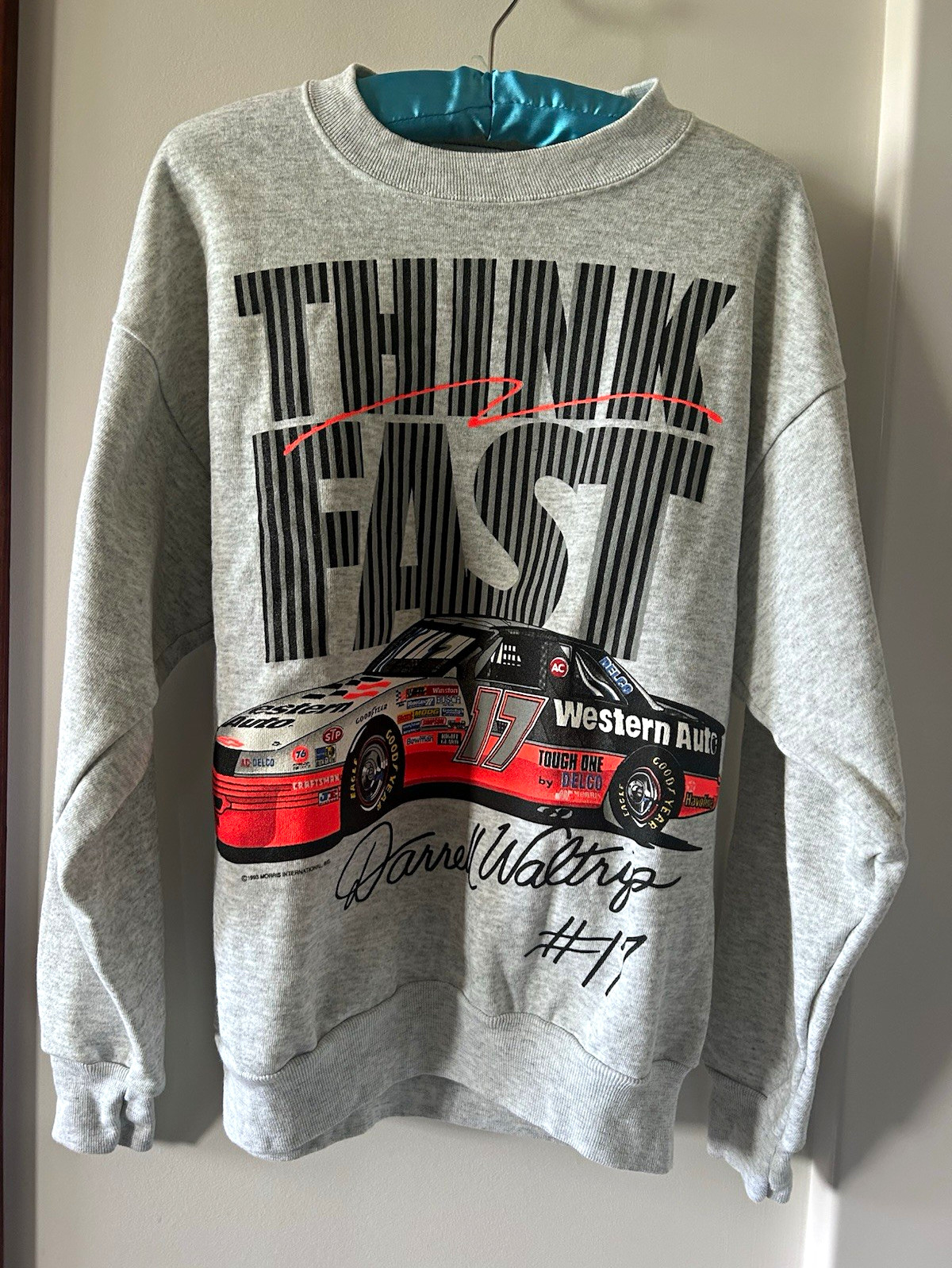 Vintage 1993 Darrell Waltrip #17 Western Auto NASCAR Sweatshirt