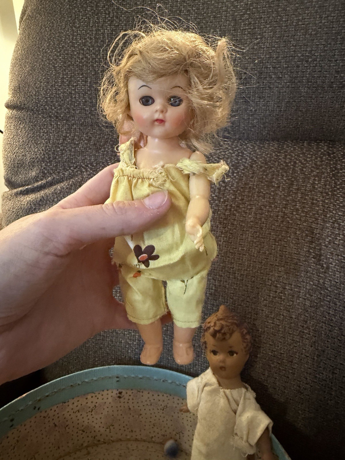 Vintage 1950s Doll Lot Case - Vogue Ginny Ginger Era Factory Dresses Accessories
