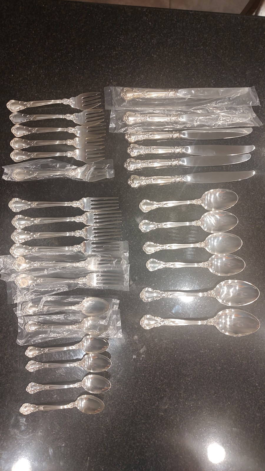 Vintage Gorham Chantilly Sterling Silver Flatware Set 30 Pc ~1495g PAT 1895