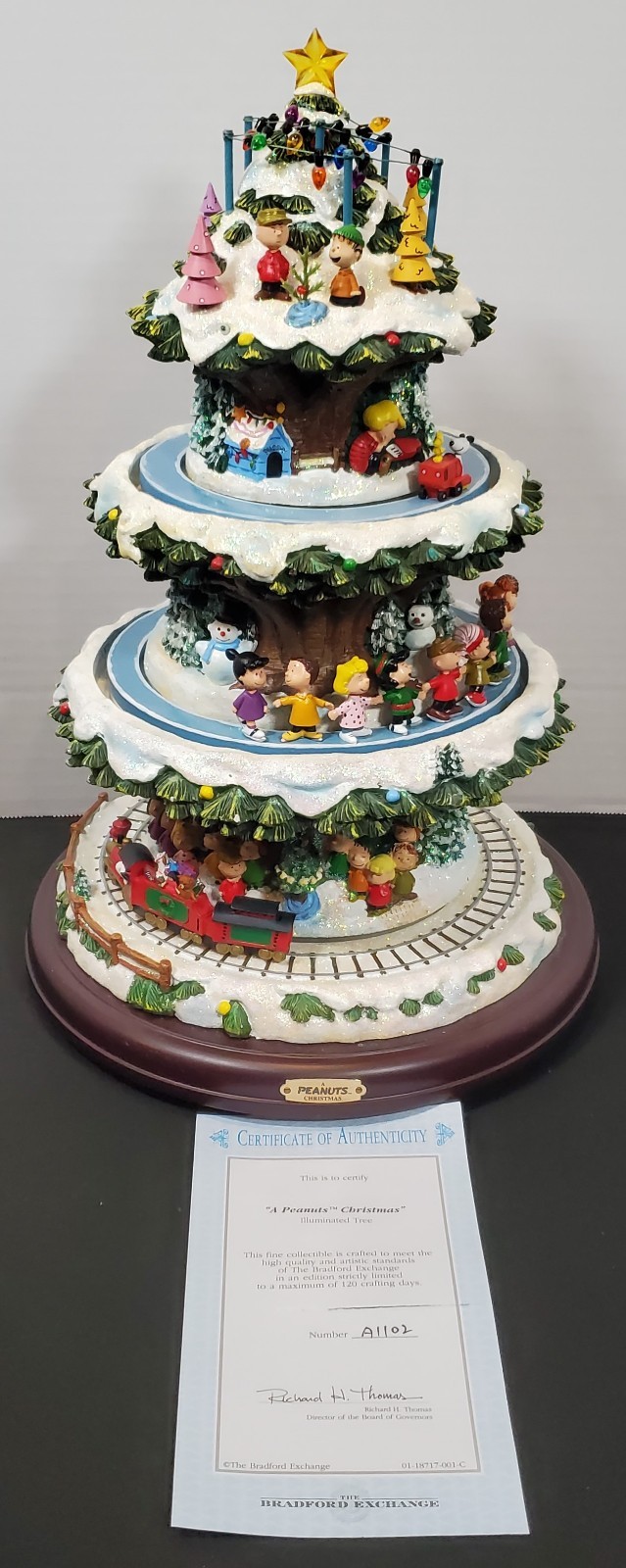 Bradford Exchange-A Peanuts Christmas Illuminated Tree-COA-15 Bradford Exchange-A Peanuts Christmas Illuminated Tree-COA-15