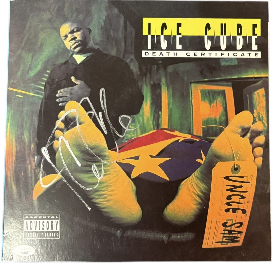 Death Certificate Ice Cube Signed Vinyl LP JSA Certified Death Certificate Ice Cube Signed Vinyl LP JSA Certified