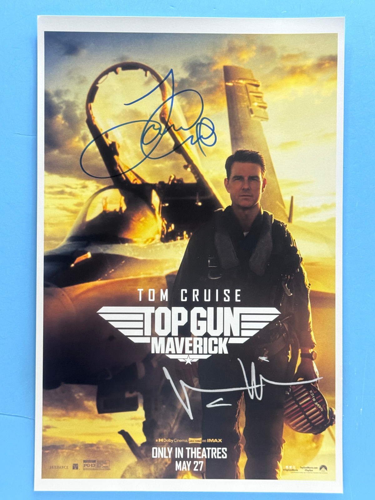 TOP GUN MAVERICK MOVIE POSTER 11x17 SIGNED by 2 AUTHENTICATED wCOA 