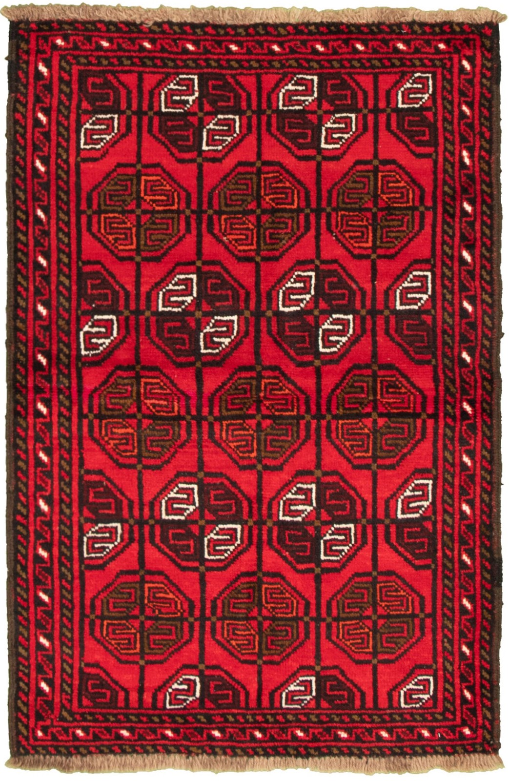 Vintage Traditional Hand-Knotted Area Rug 3'6