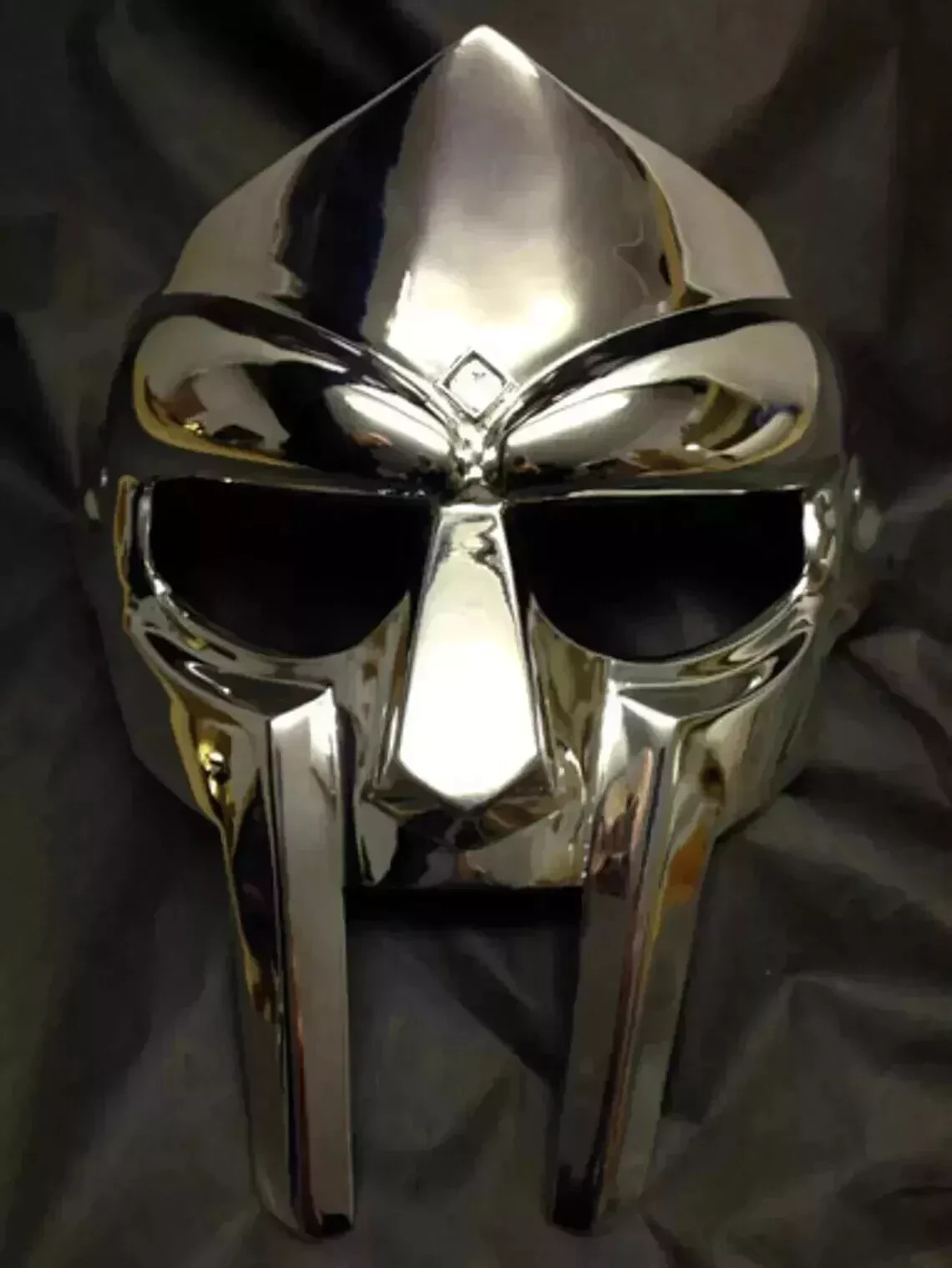 Halloween MF DOOM Mask Mad-Villain Steel Face Armor Medieval Hand-Forged Mask Halloween MF DOOM Mask Mad-Villain Steel Face Armor Medieval Hand-Forged Mask