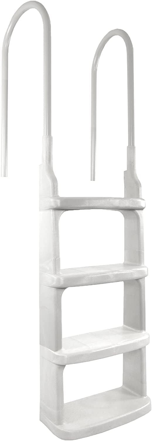 Main Access 200200 Easy Incline White Pool Deck Ladder for 48 to 54Inch - White Main Access 200200 Easy Incline White Pool Deck Ladder for 48 to 54Inch - White