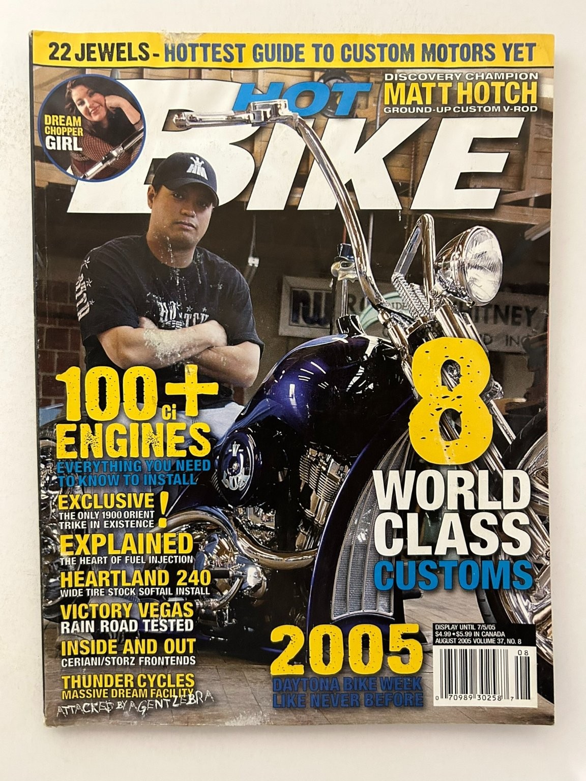 Hot Bike Magazine August 2005 Matt Hotch Custom V-Rod Motorcycles