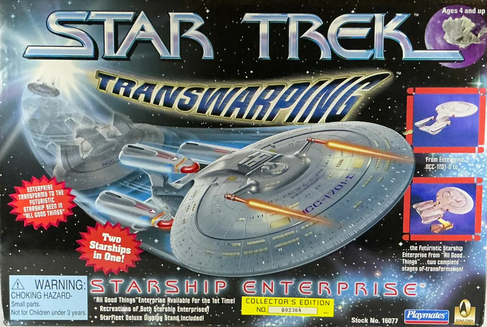 Playmates Star Trek Transwarping Starship Enterprise NCC-1701-D Collector's Box Playmates Star Trek Transwarping Starship Enterprise NCC-1701-D Collector's Box