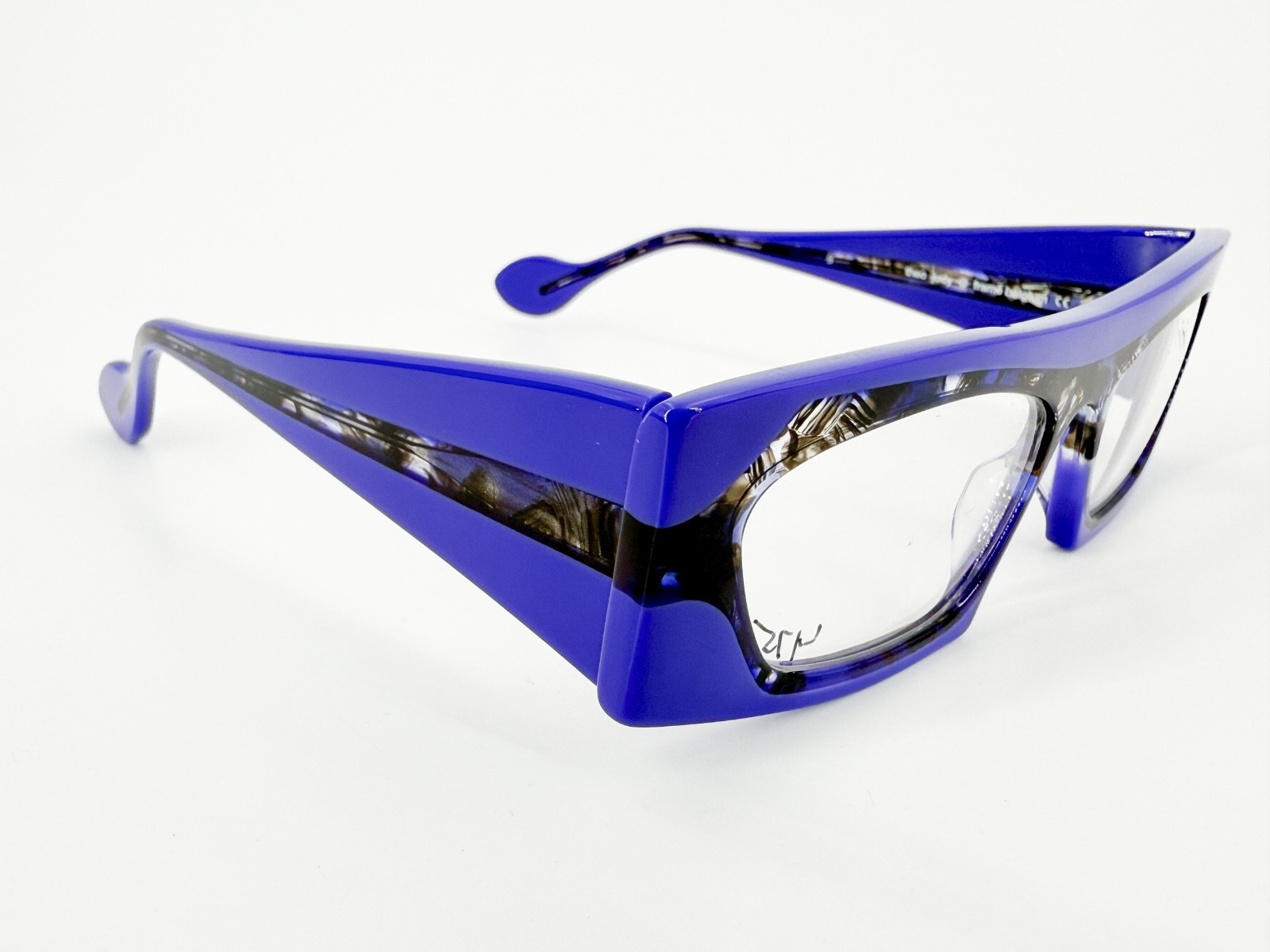 NOS Vintage Theo Judy Eyeglasses FRAMES 9 Purple Black Clear Belgium L298