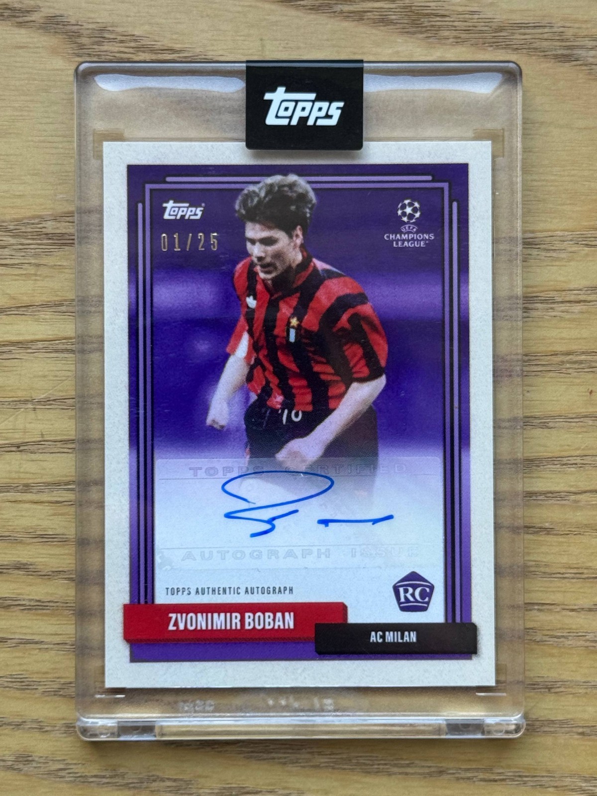 2023 Topps Lost Rookies AC Milan Zvonimir Boban Autograph /25 Auto