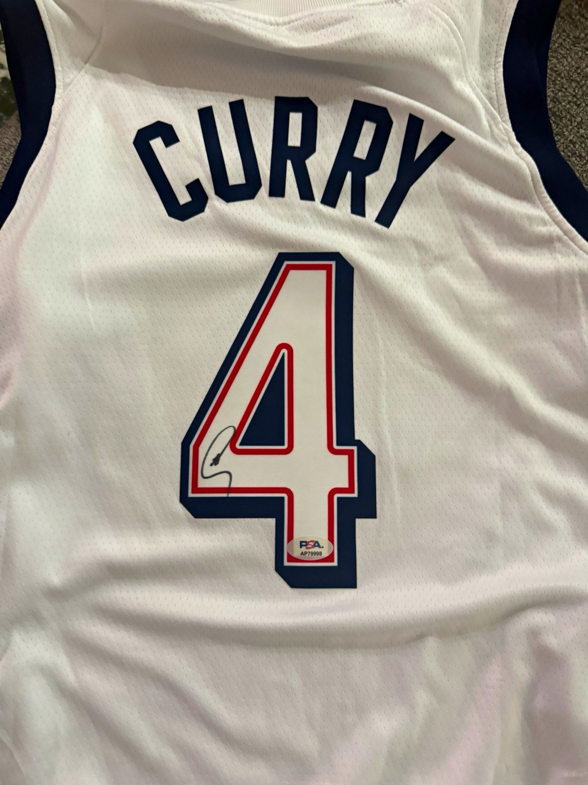 Nike Stephen Curry #4 USA Basketball White Navy Red Basketball Jersey Nike Stephen Curry #4 USA Basketball White Navy Red Basketball Jersey