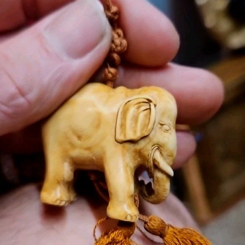 Antique carved Elephant pendant Antique carved Elephant pendant