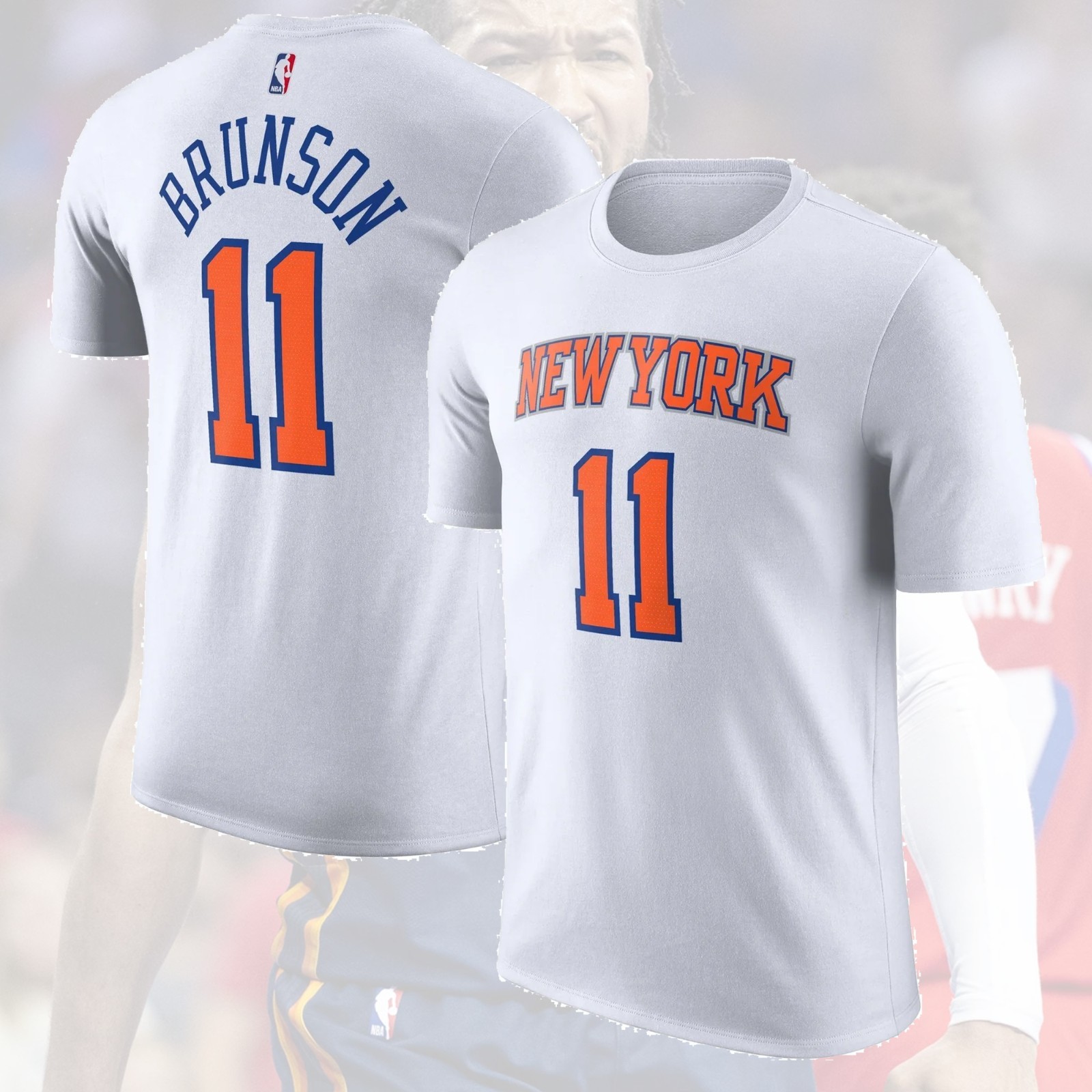SALE - Jalen Brun.son #11 New York Knick.s 2025 Player Name & Number Fan Look