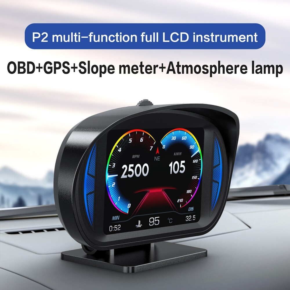 OBD2+GPS HUD Car Gauge Head Up Digital Display Speedometer Turbo RPM Alarm Temp OBD2+GPS HUD Car Gauge Head Up Digital Display Speedometer Turbo RPM Alarm Temp