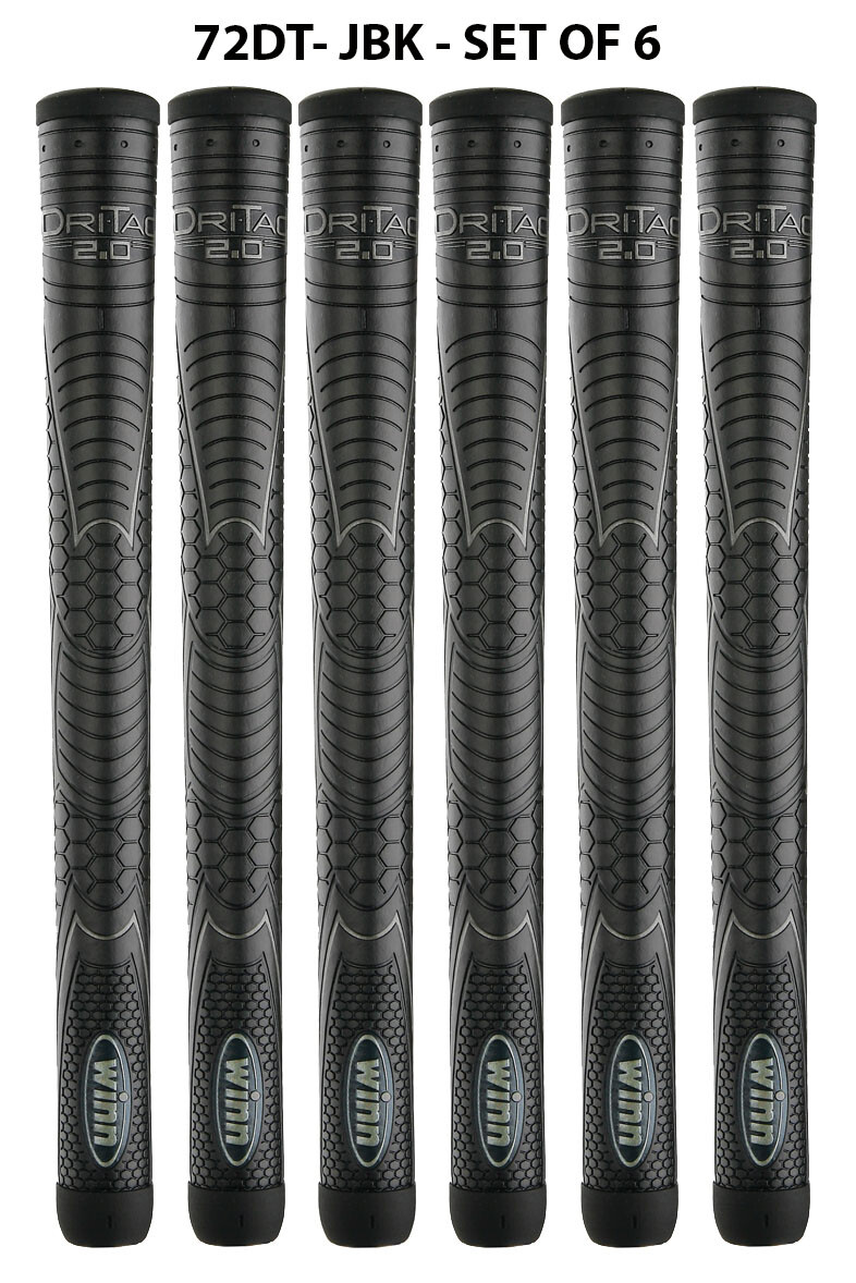 Winn DRI-TAC 2.0 OVERSIZED Jet Black Golf Grip - 72DT-JBK - 