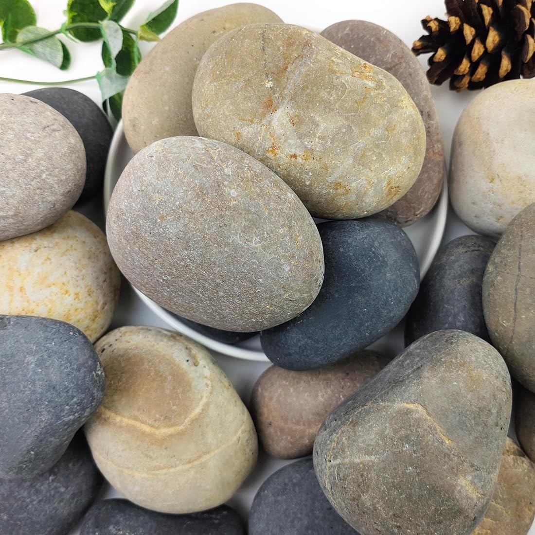 lb Natural Grey River Rocks 3-4 Inch Landscape Garden Fish Tank Pebbles
