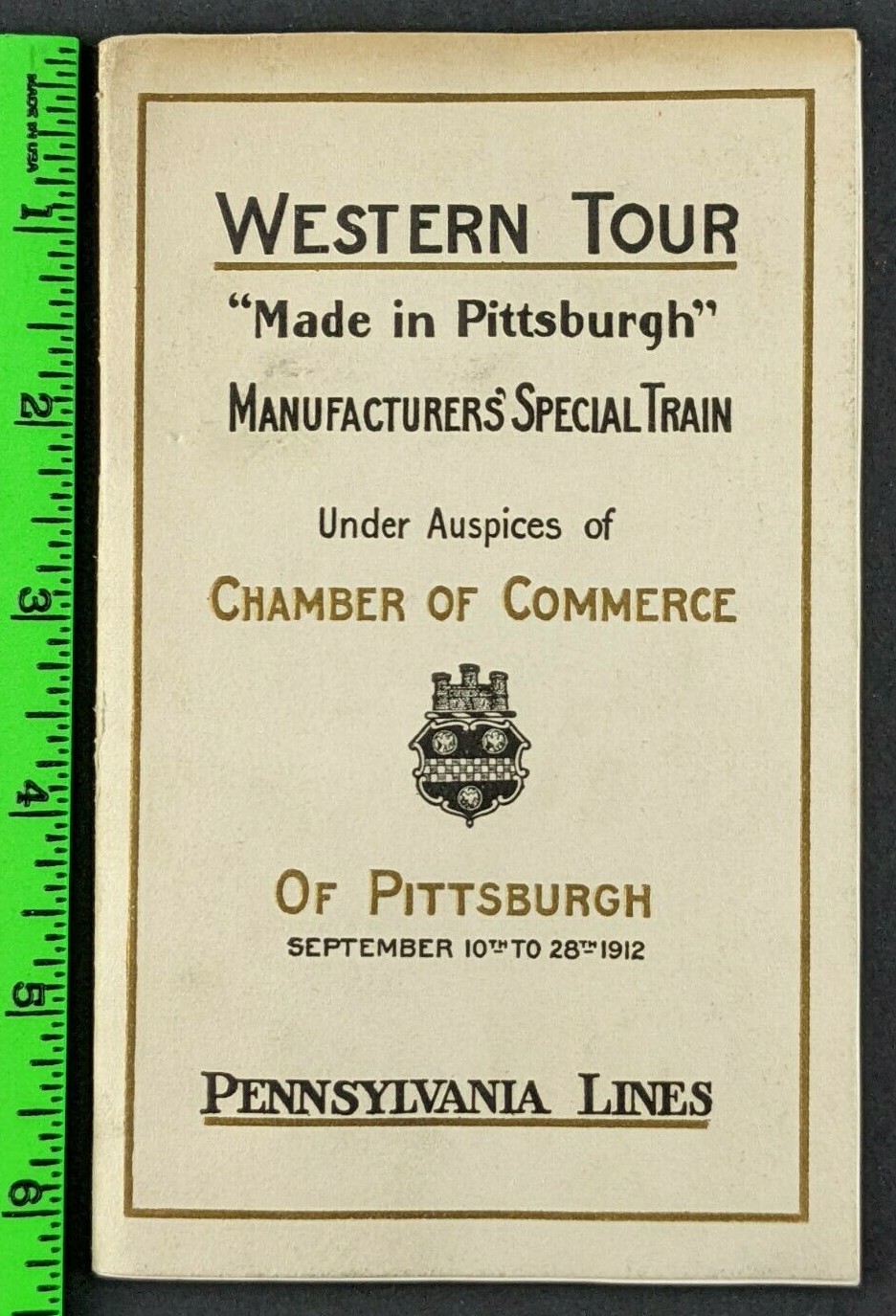 Vintage 1912 Pennsylvania Lines Made in Pittsburgh Train Tour Graphic Map Boolet Vintage 1912 Pennsylvania Lines Made in Pittsburgh Train Tour Graphic Map Boolet