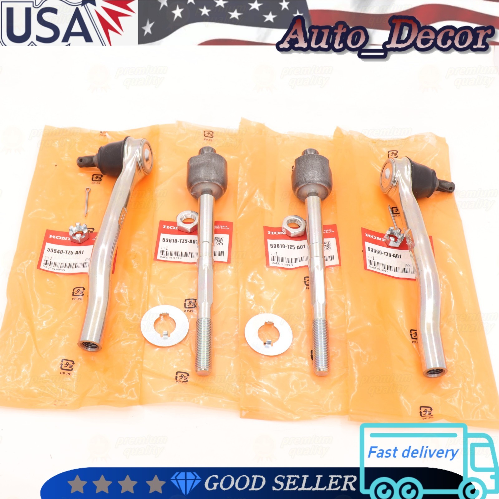 OEM 1 Set Inner Outer Tie Rod Steering Gear For 2014-2020 Acura MDX OEM 1 Set Inner Outer Tie Rod Steering Gear For 2014-2020 Acura MDX