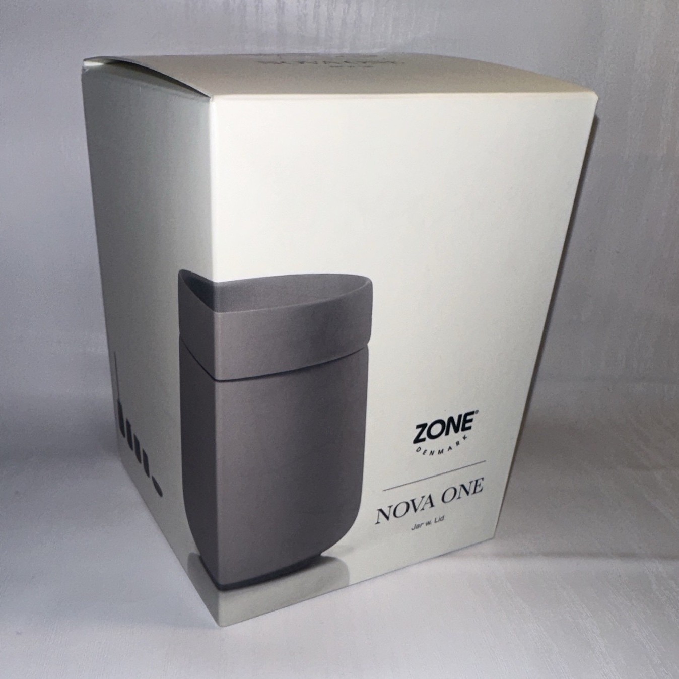 Zone Denmark NOVA ONE Stoneware Jar w/ Lid, Gray, 0.5 L, 10.5 cm, 1pc Zone Denmark NOVA ONE Stoneware Jar w/ Lid, Gray, 0.5 L, 10.5 cm, 1pc