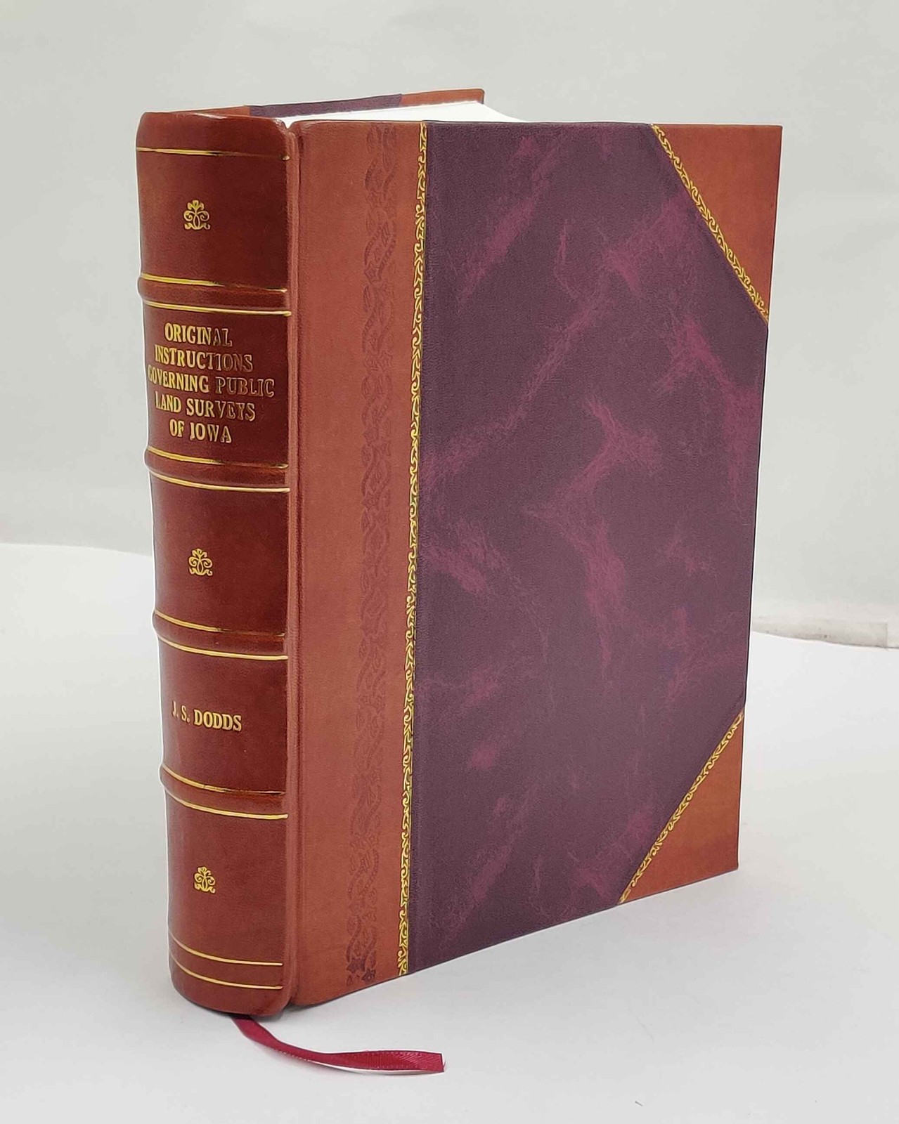 original instructions governing public land surveys of iowa 1943 [Leather Bound]