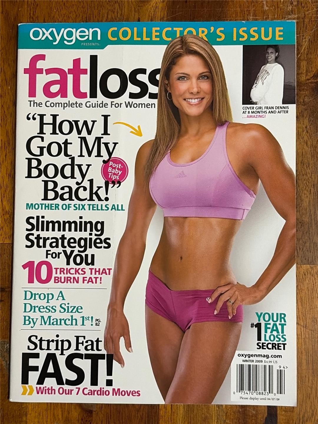 OXYGEN Women\'s Fitness bodybuilding FAT LOSS magazine FRAN DENNIS Winter 2009
