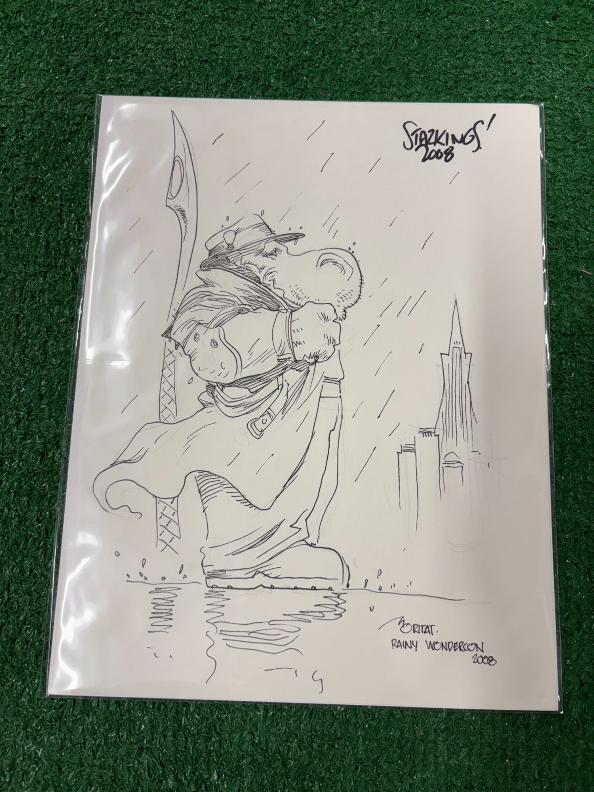 Moritat Original Sketch Elephant Man WonderCon 2008 Richard Starkings Autograph