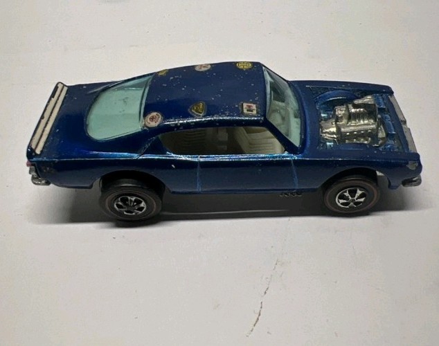 Vintage Hot Wheels Redline King Cuda, Blue Hong Kong Car, RARE