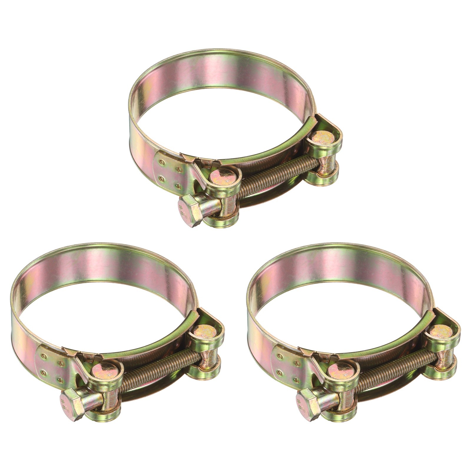 3pcs T-Bolt Hose Clamp 74-79mm Adjustable Intake Radiator Pipe Clamp]