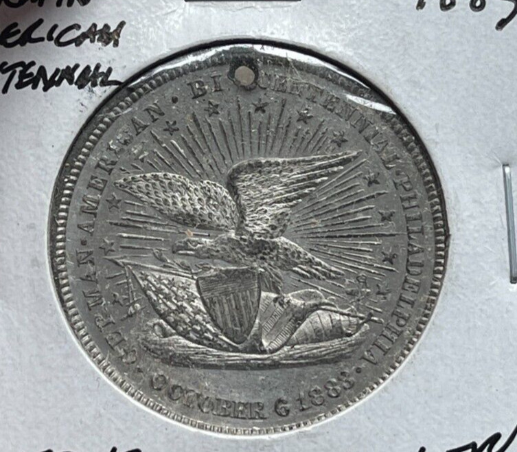 1883 German-American Bicentennial Token - Rulau Pa-Ph 107