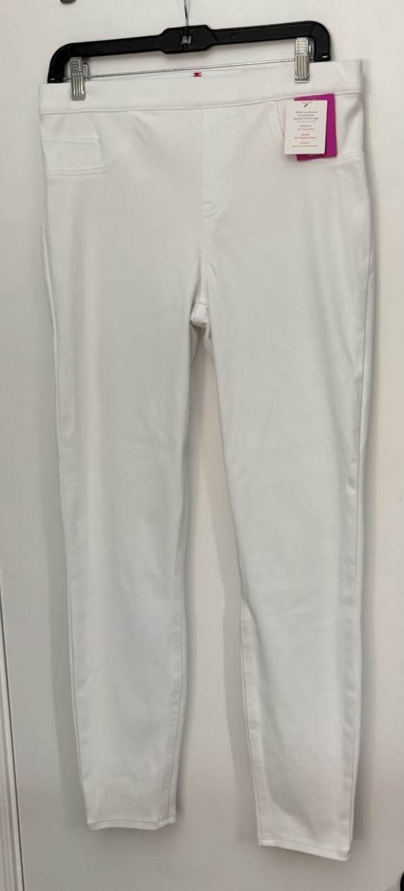 Spanx Jean-ish Ankle Leggings Jeggins Womens M-L White ,Waist Slimming,NWT Read Spanx Jean-ish Ankle Leggings Jeggins Womens M-L White ,Waist Slimming,NWT Read