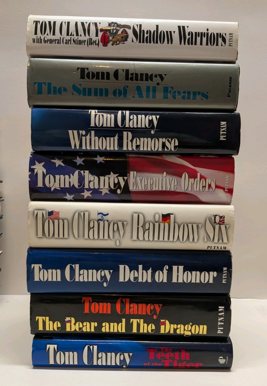 Lot of 8 Tom Clancy Hardcover Books w/ Dust Jackets