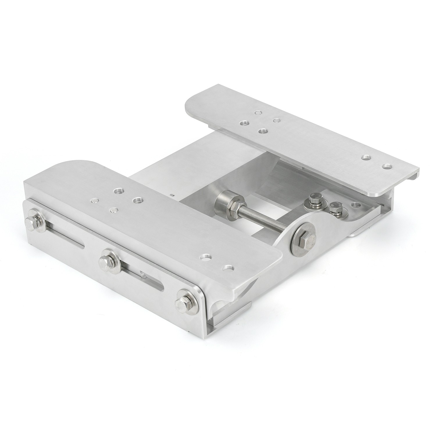 Silver Aluminum Adjustable 4\'\' Jack Plate Tool for Outboard Boat, JPL4400