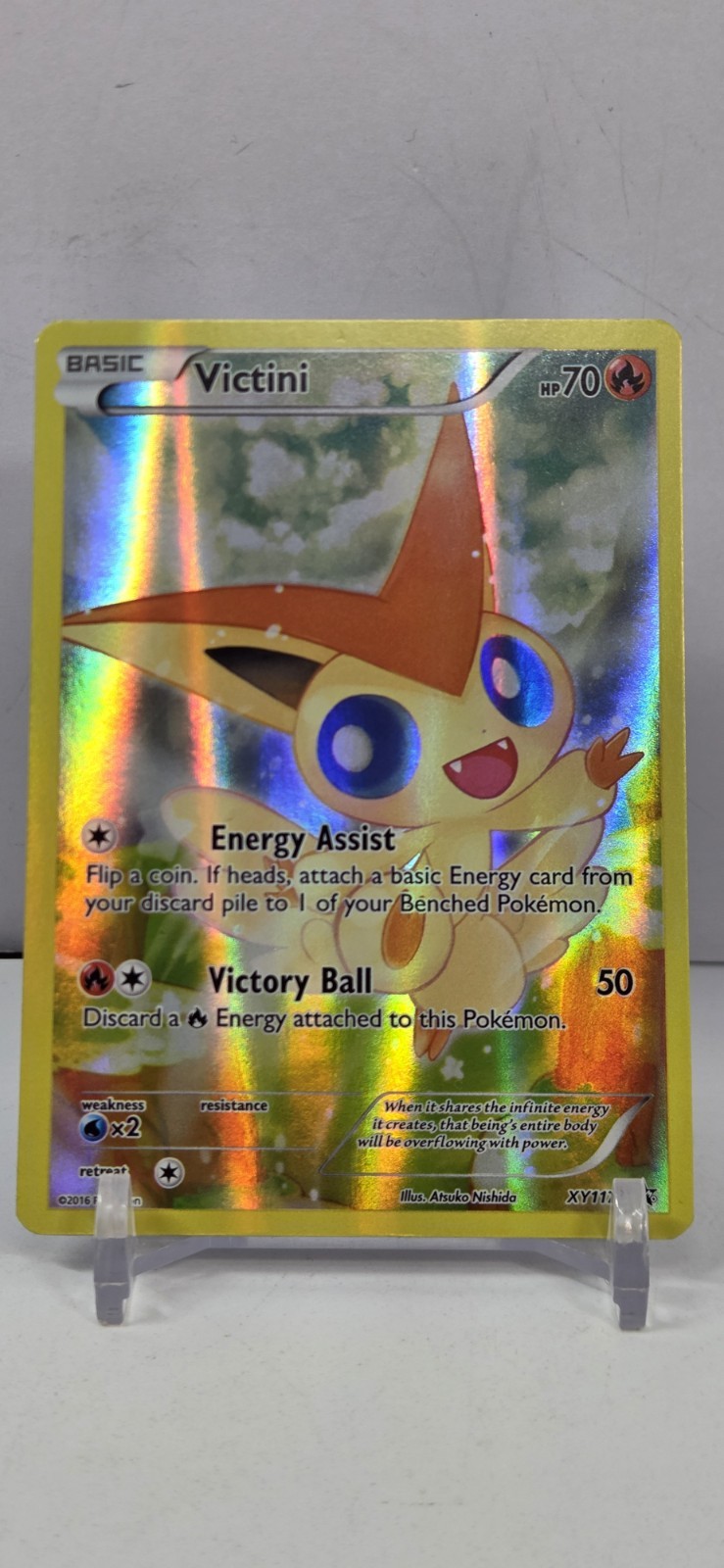 Victini XY117 Holo XY Black Star Promo Pokémon Card 2016 LP Evoultions 