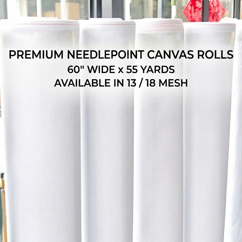 13/18 Mesh Mono Deluxe Needlepoint Canvas ,,Custom Size