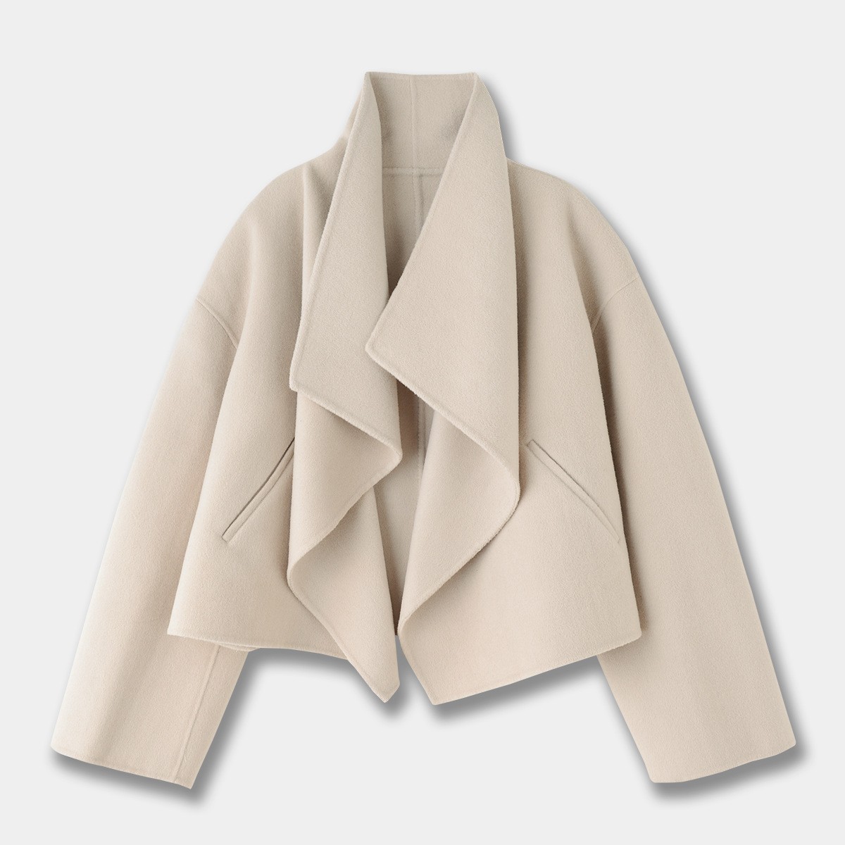 Toteme Womens Spring Summer New Classic Wool Double-sided Fruit Collar Jacket
