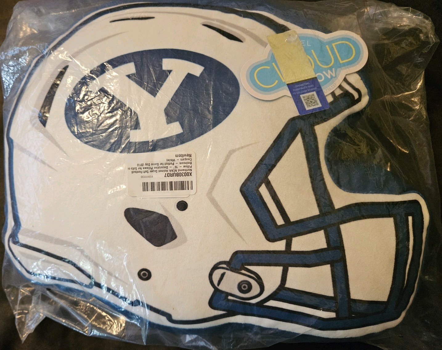 Northwest Cloud - Brigham Young (BYU) - College Football Helmet Pillow-Brand New Northwest Cloud - Brigham Young (BYU) - College Football Helmet Pillow-Brand New