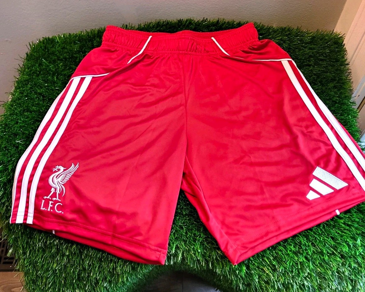 adidas Liverpool LFC Official Licensed Soccer Shorts Red/White Size Smal NWT adidas Liverpool LFC Official Licensed Soccer Shorts Red/White Size Smal NWT