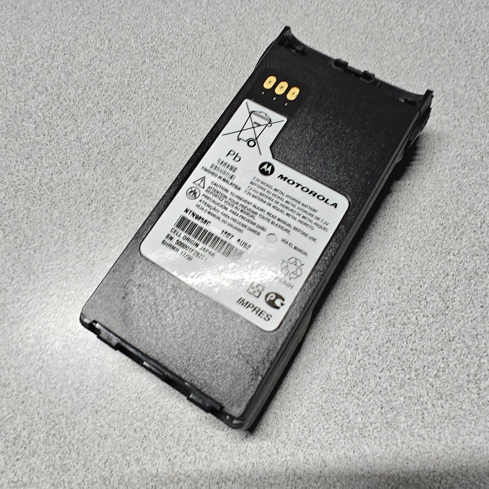 GENUINE MOTOROLA NTN9858C IMPRES NI-MH REPLACEMENT BATTERY *SUPER*FAST*SHIPPING*
