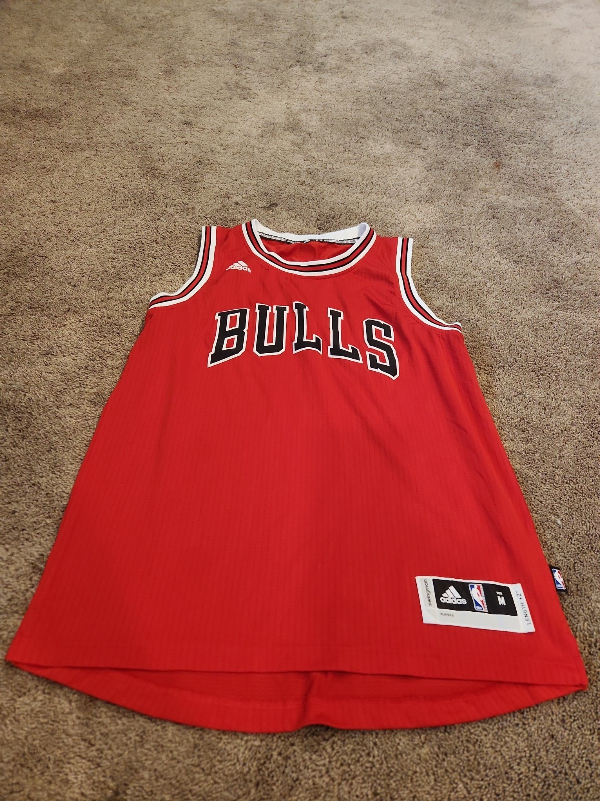 Adidas Swingman Nba Authentics Adult Meduim Chicago Bulls Red Jersey 