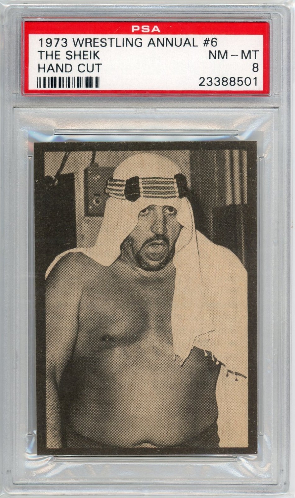 The Original Sheik Ed Farhat 1973 Wrestling Annual #6 Rookie Card PSA 8 RARE The Original Sheik Ed Farhat 1973 Wrestling Annual #6 Rookie Card PSA 8 RARE