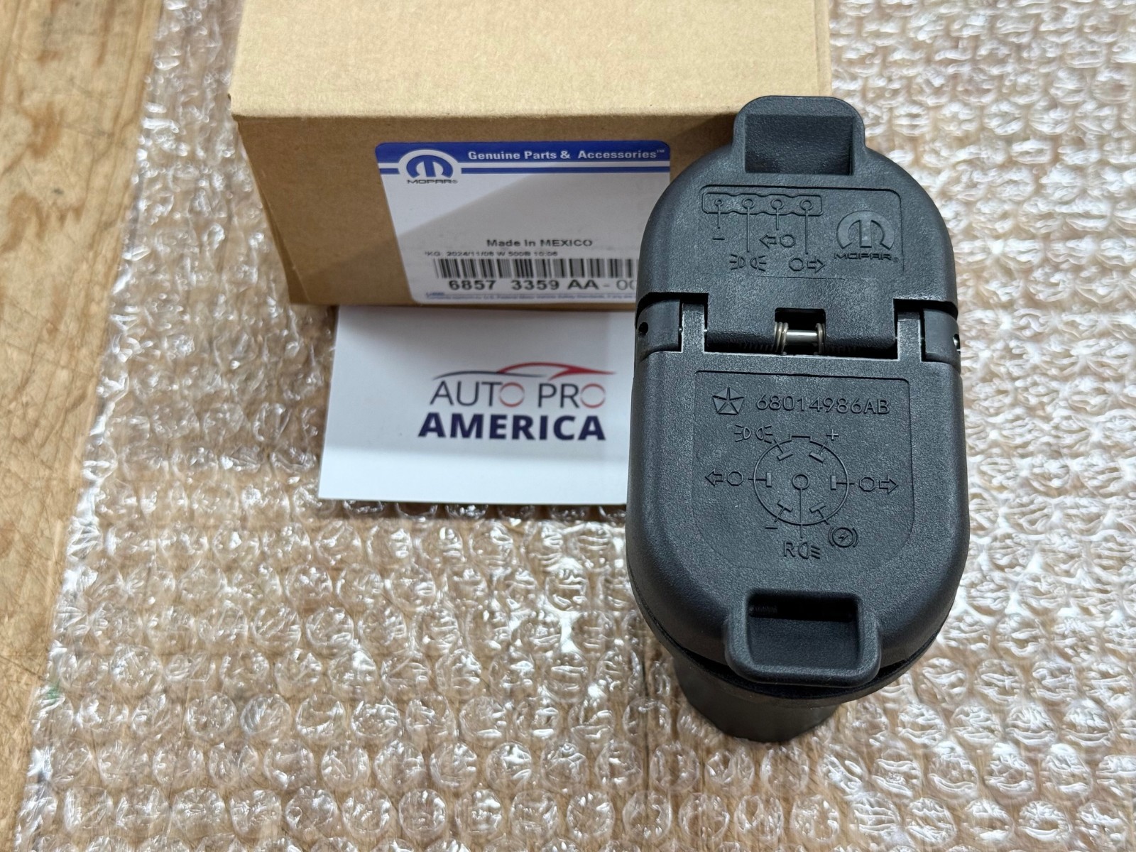 Trailer Wiring Connector Plug for 2009-2026 Dodge Ram 1500 2500 3500 MOPAR OEM