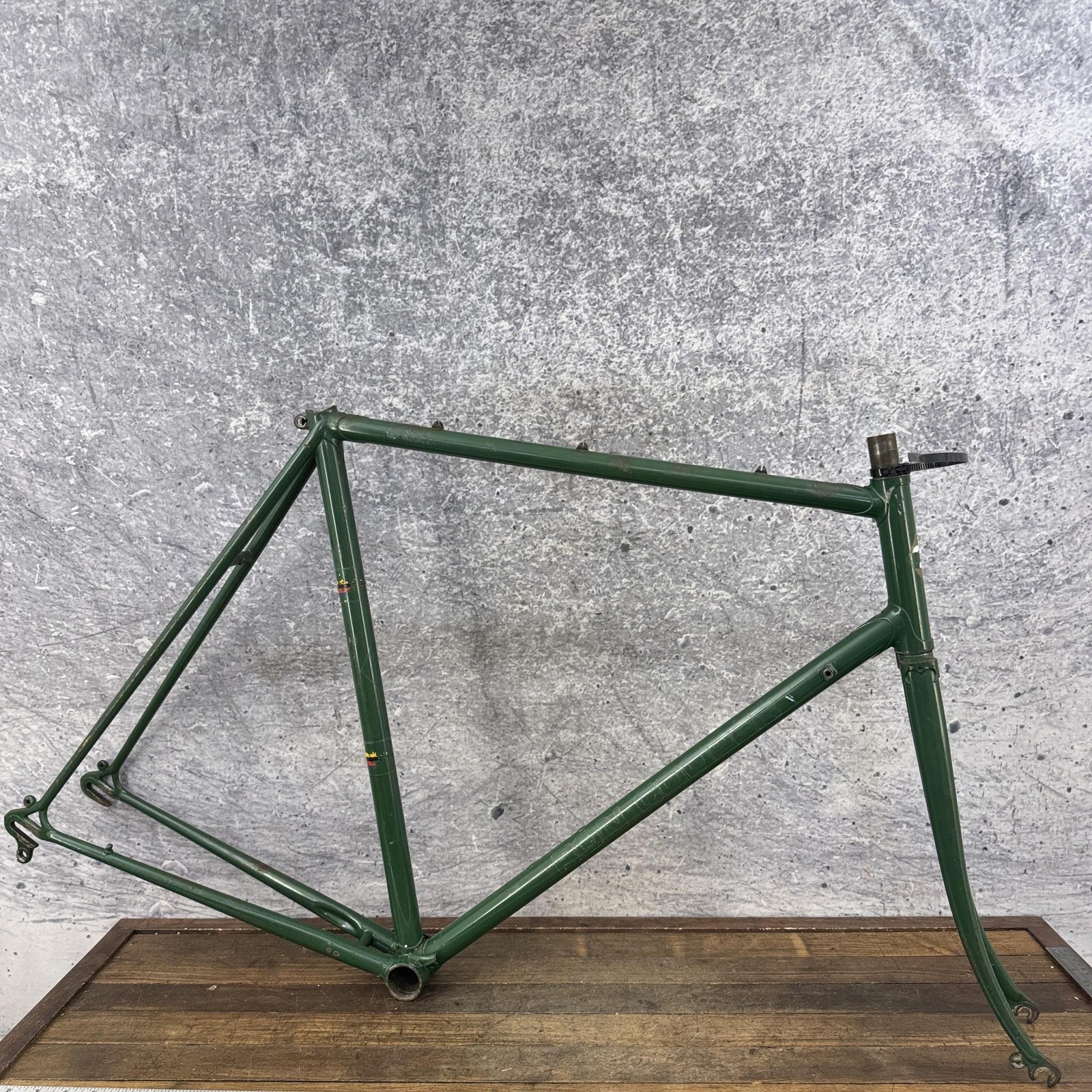 Vintage Ron Cooper Steel Road Bike Frame 59cm Green 700c 120mm Campagnolo
