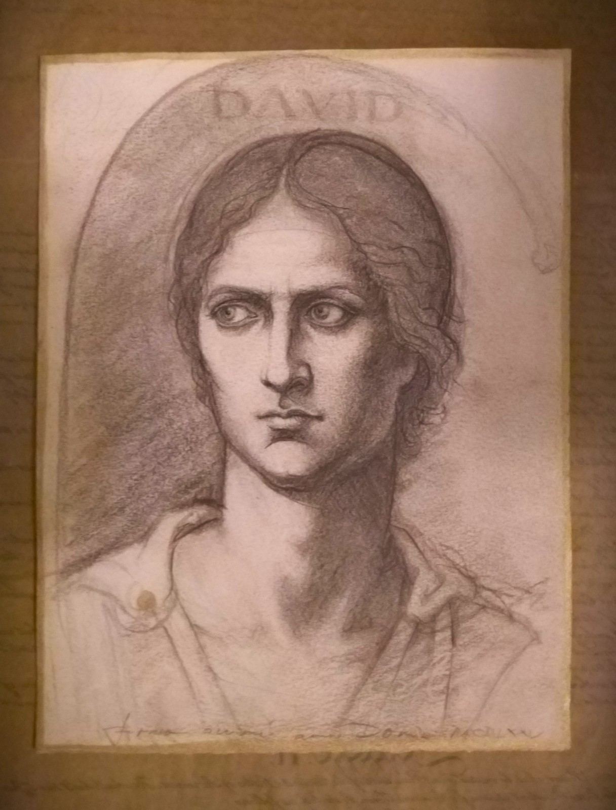 Portrait of the young King David ORIGINAL Hand Drawing Museum Quality