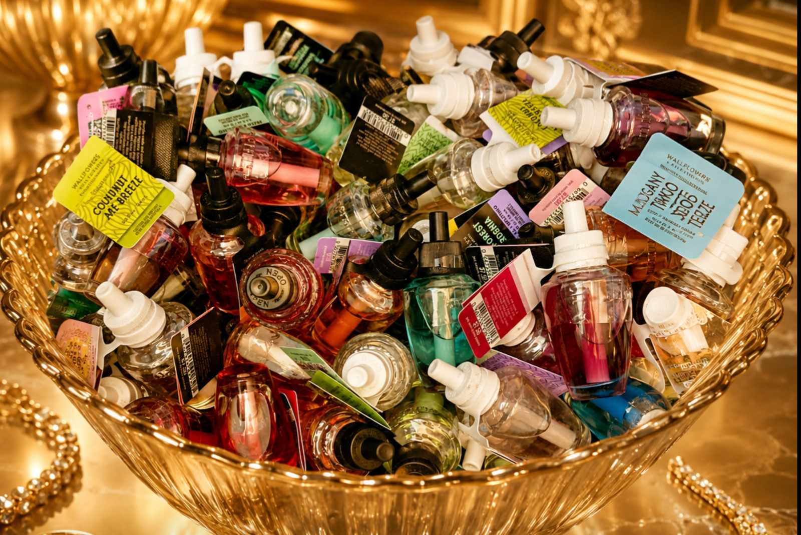 LOT OF 10 ASSORTED MIXED BATH & BODY WORKS WALLFLOWER REFILL BULBS PLUG IN