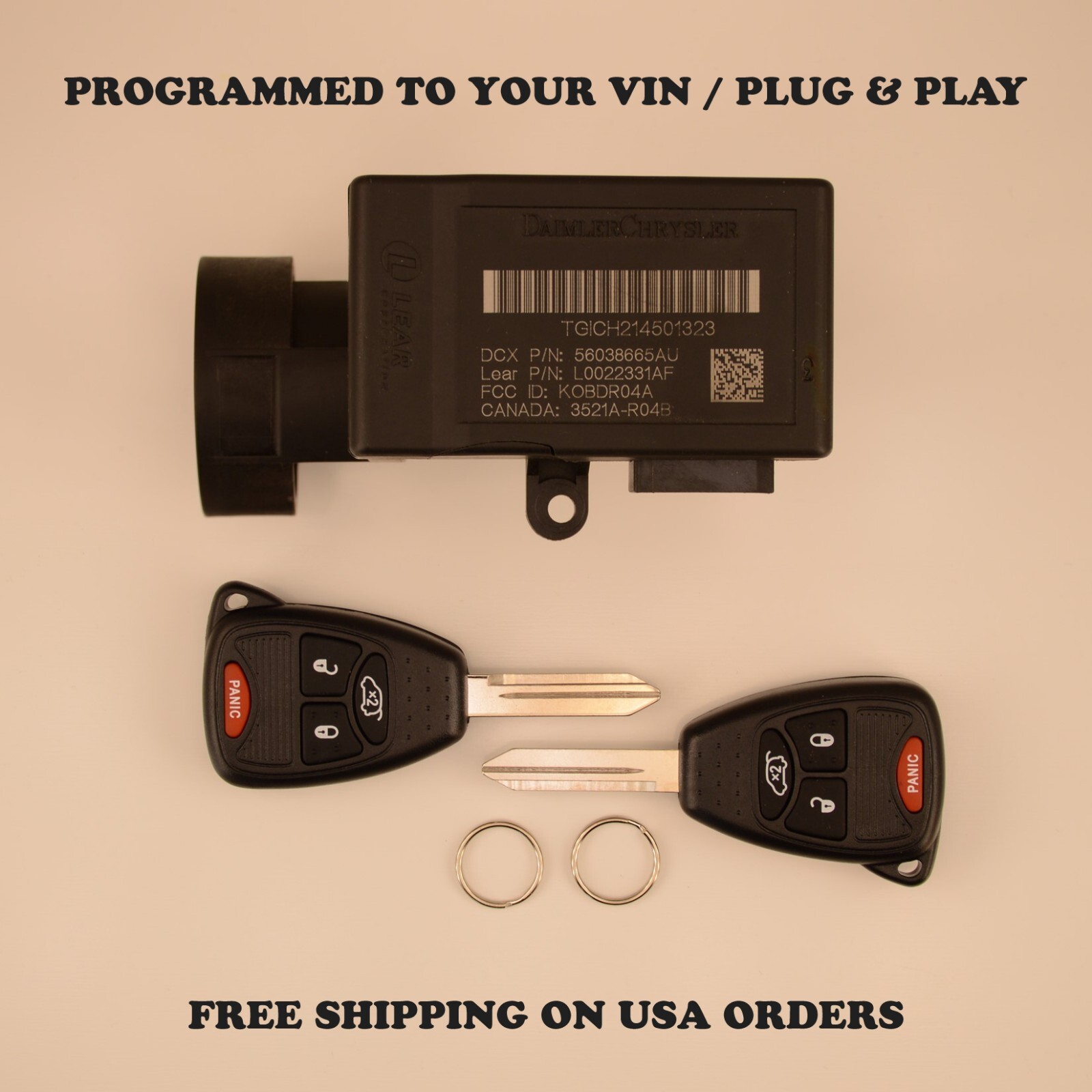 2005-2006 Dodge Magnum Charger Immobilizer 56038665AU VIN Programmed Plug & Play