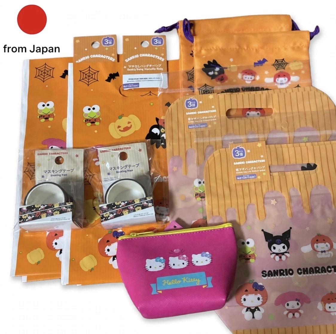 Sanrio Daiso Halloween Lot 2026 Hello Kitty Kuromi Keroppi Bag Tape Sanrio Daiso Halloween Lot 2026 Hello Kitty Kuromi Keroppi Bag Tape