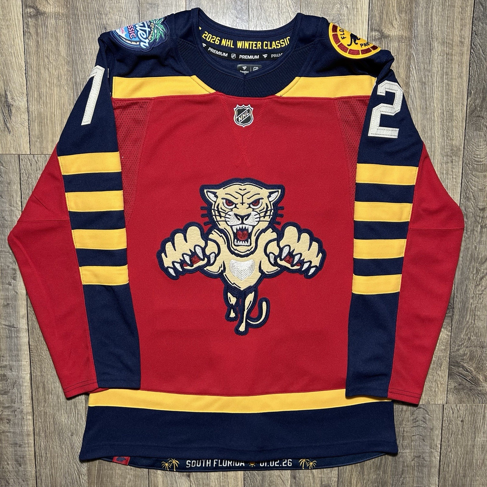 New Florida Panthers Sergei Bobrovsky Fanatics Premium Winter Classic Jersey 44 New Florida Panthers Sergei Bobrovsky Fanatics Premium Winter Classic Jersey 44