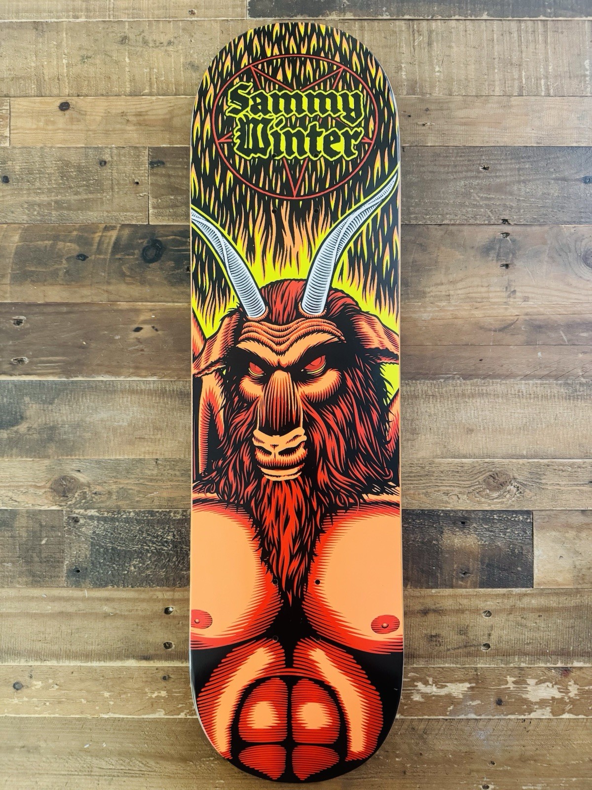 SUPER RARE Sammy Winter Satan Baphomet Horned Beast Cliche Skateboard Deck SUPER RARE Sammy Winter Satan Baphomet Horned Beast Cliche Skateboard Deck